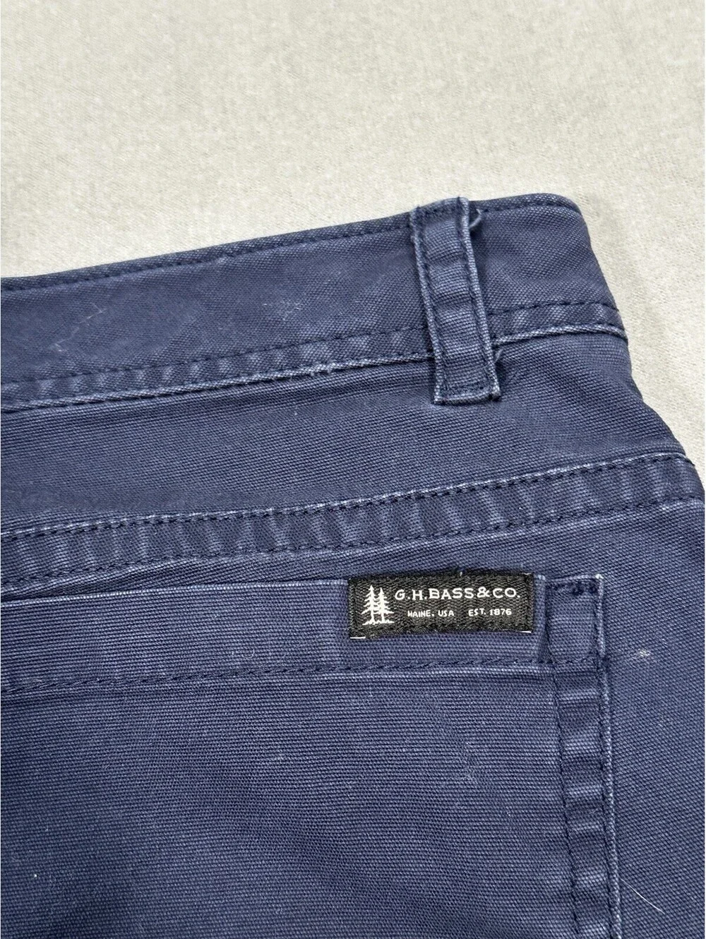 G.H. Bass & Co Men’s Navy Slim Fit Pants 33x28.5 Stretch Cotton Casual